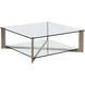Xavier 43.25 X 43.25 inch Antique Brass Coffee Table